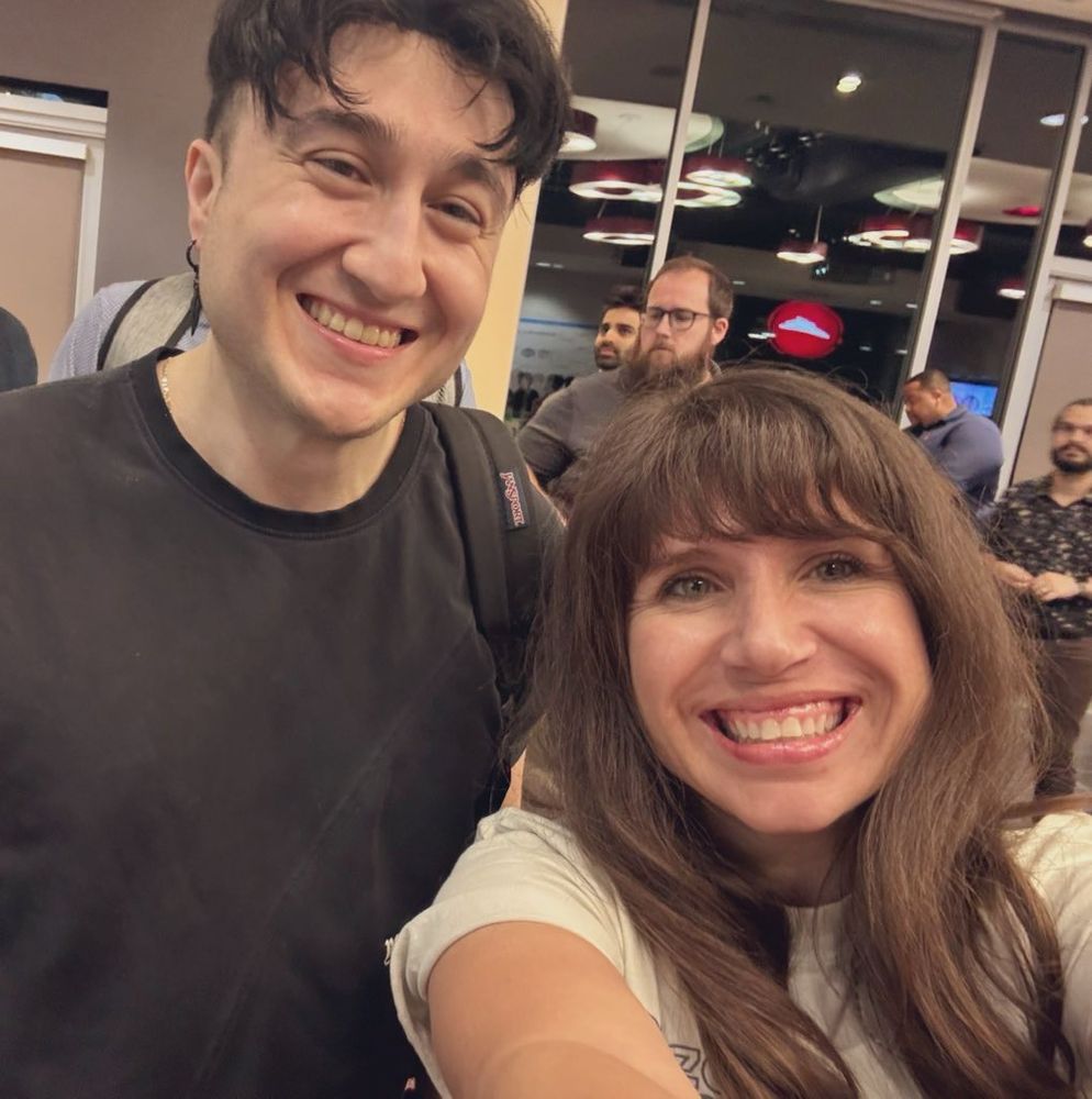 A man and a woman taking a selfie. 