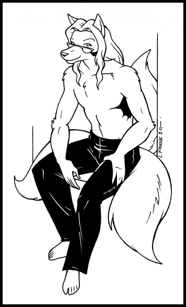 My kitsune self drawn by wom-bat on FA.
This piece was commissioned by my lovely Mistress Evalynn.