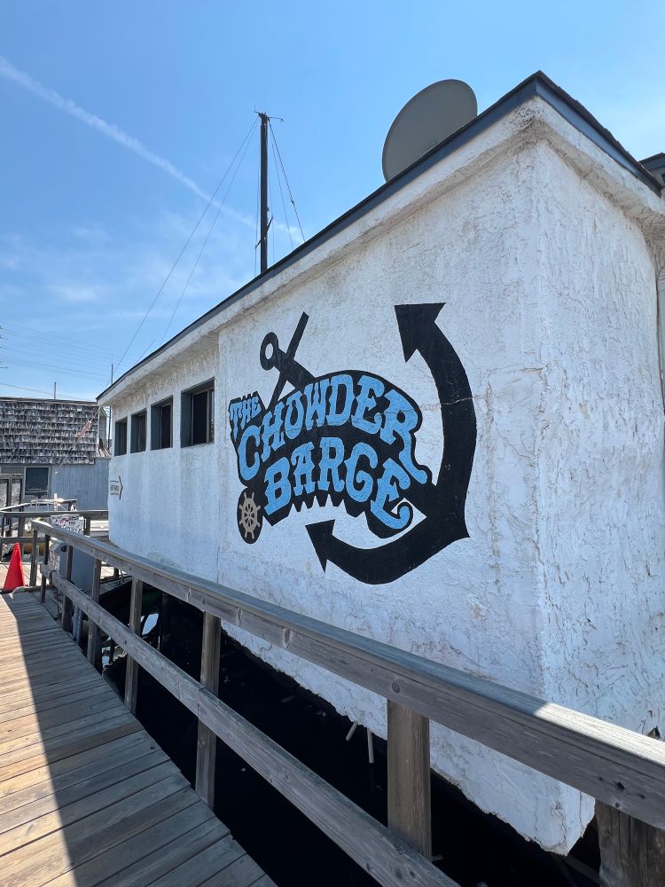 exterior of The Chowder Barge