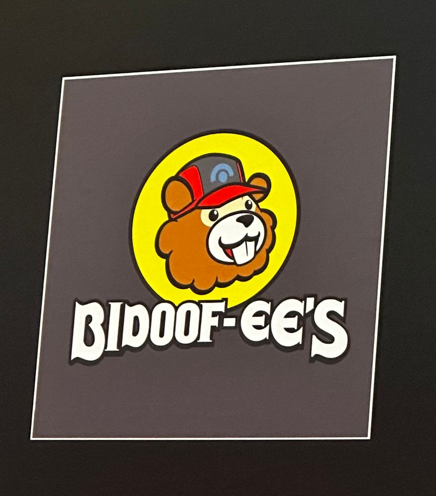 Buc-ee’s logo but with the pokemon bidoof 