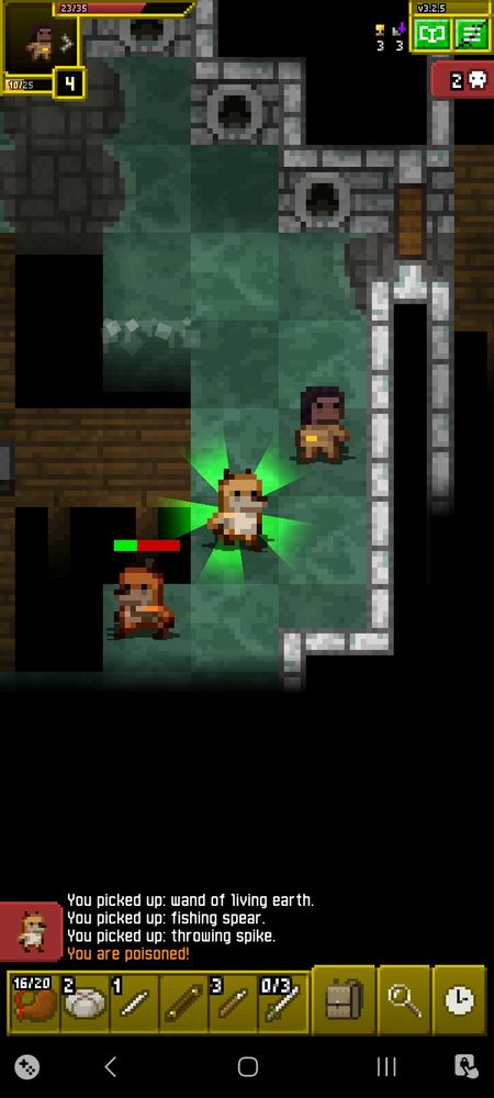 Screenshot of mobile game Shattered Pixel Dungeon
