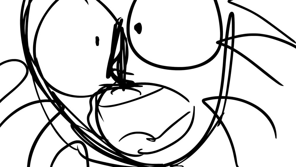 Griffin's face yelling and taking up the whole screen