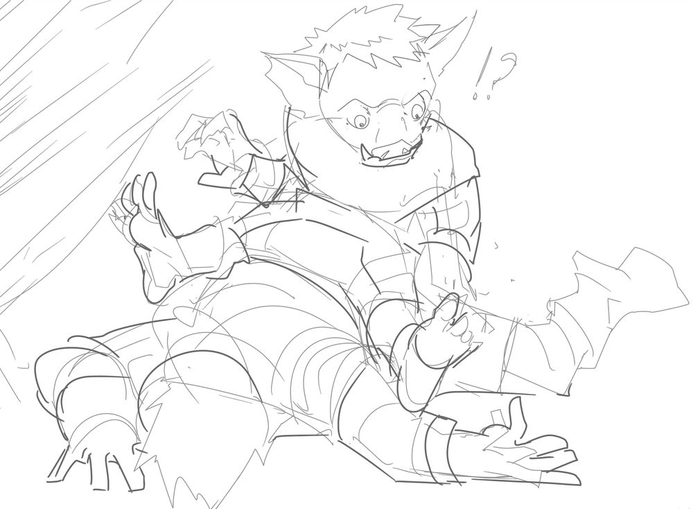 Truffle examines the unconcious swain
