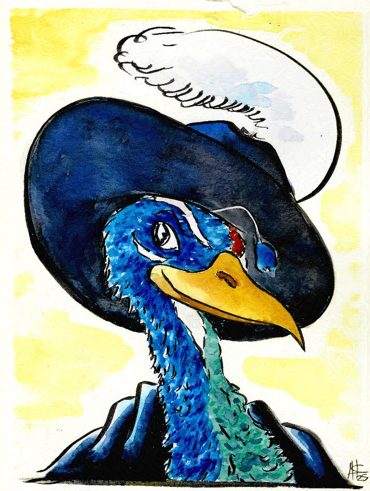 #seetheart
A portrait of Squal Mcfowl. A swashbuckling bird.