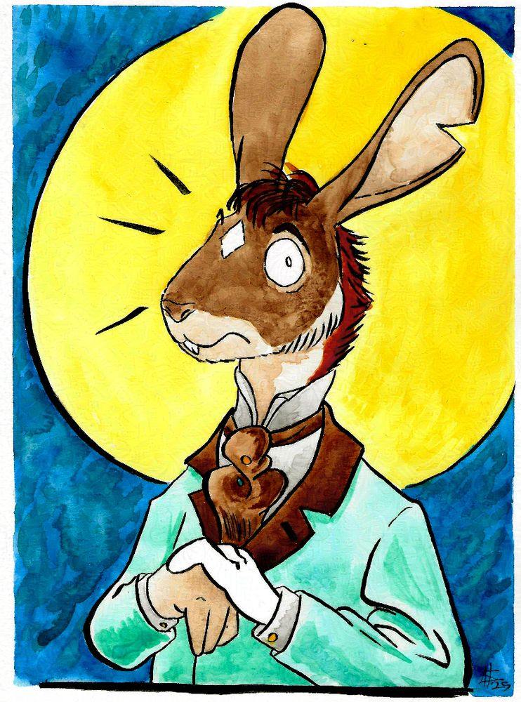 #seetheart
Montie the hare looking nervious of being in the spotlight