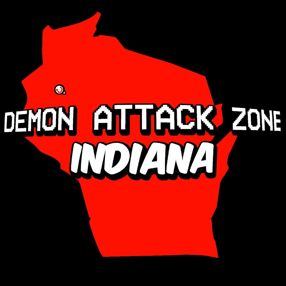 Demon attack zone Indiana on a map of Wisconsin