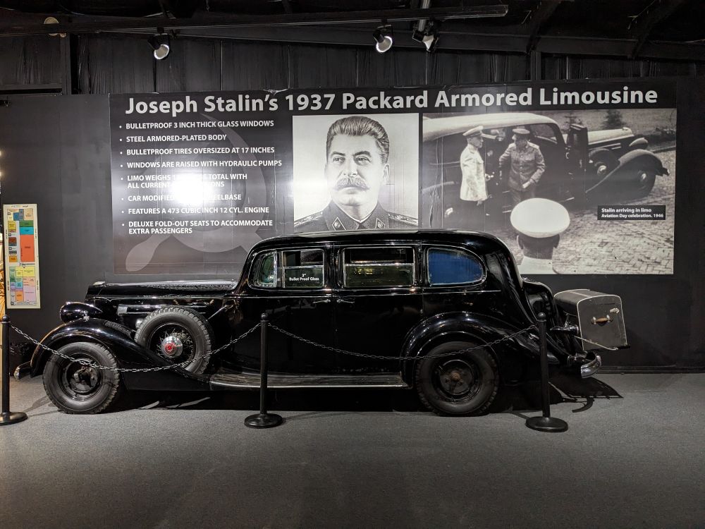 Joseph Stalin's 1937 Packard Armored Limousine in a museum 