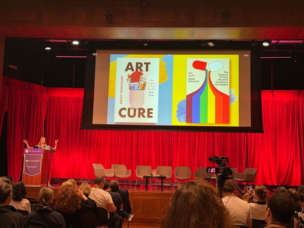 Professor Daisy Fancourt gives a keynote speech at UNGA Healing Arts Week.