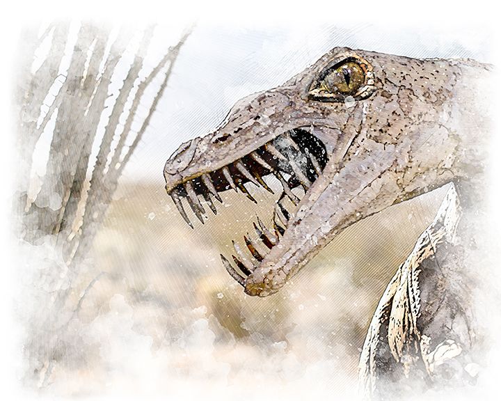 dinosaur with large teeth