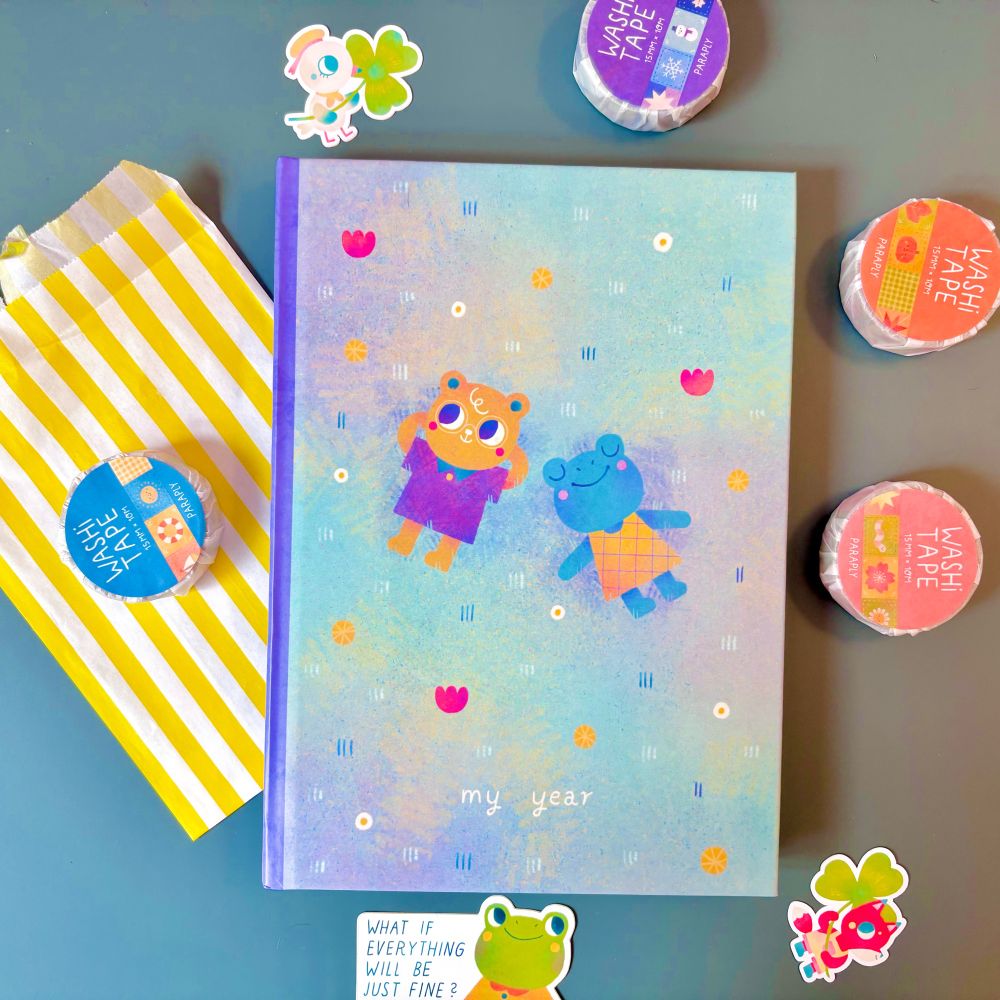 The yearly planner has been unboxed and it has a beautiful, relaxing vibe!