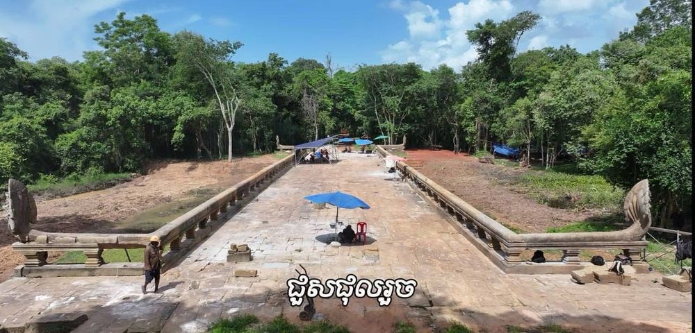 The completed renovation at Beng Mealea’s east causeway.
