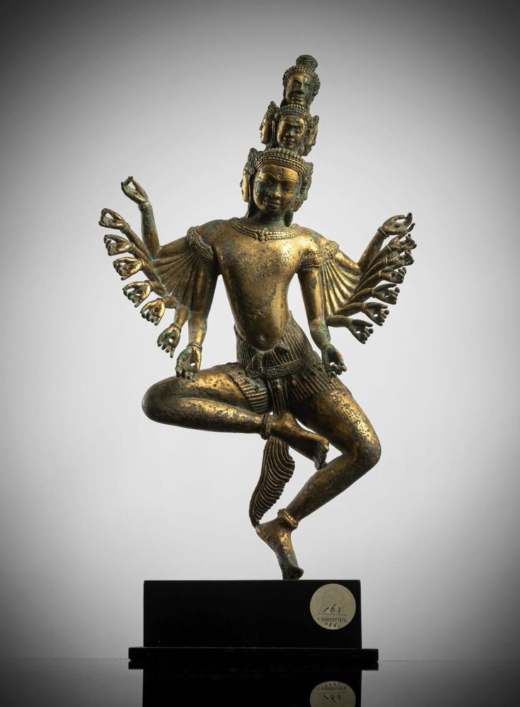11th century gilt-bronze Hevajra from Cambodia.