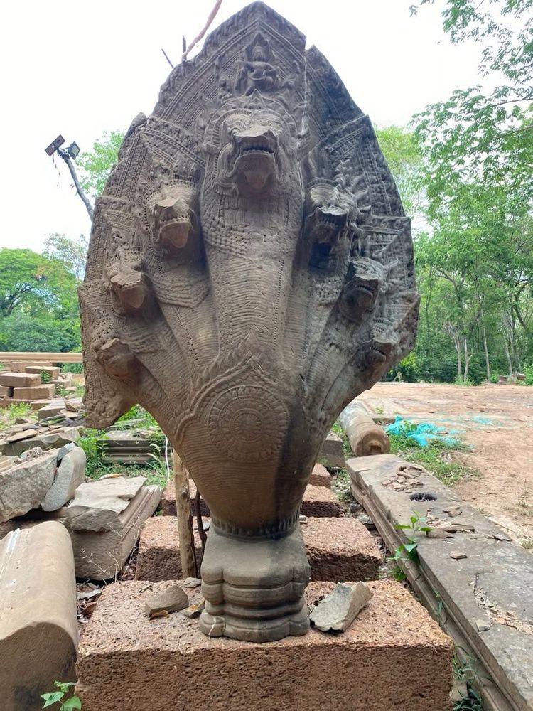 A restored Naga terminal at Beng Mealea’s east causeway.