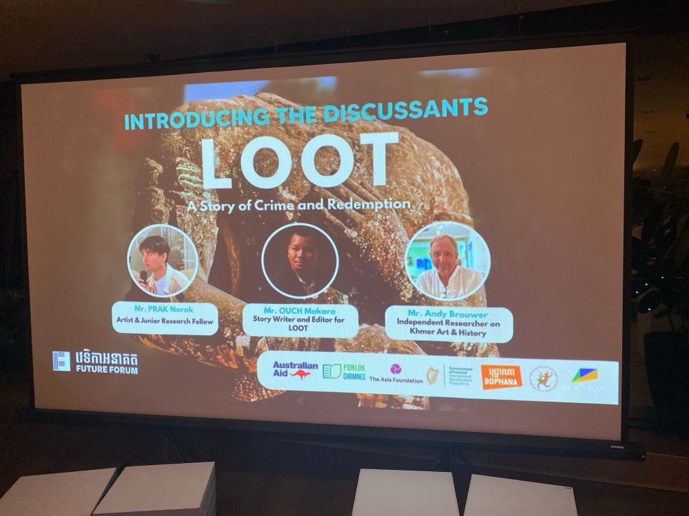 A panel discussion after the screening of LOOT this week in Phnom Penh.