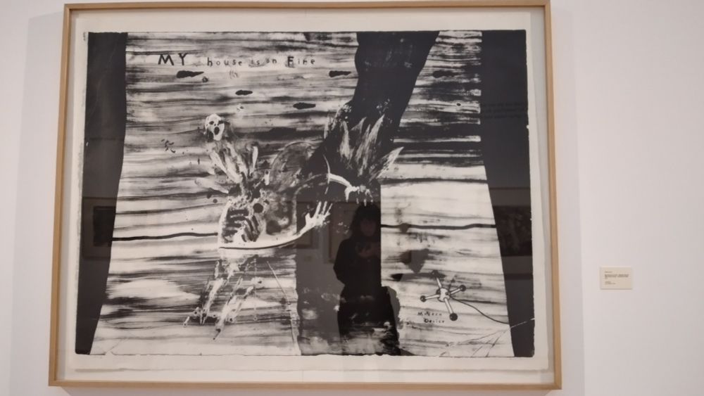 Lithographie von David Lynch in einem Museum
