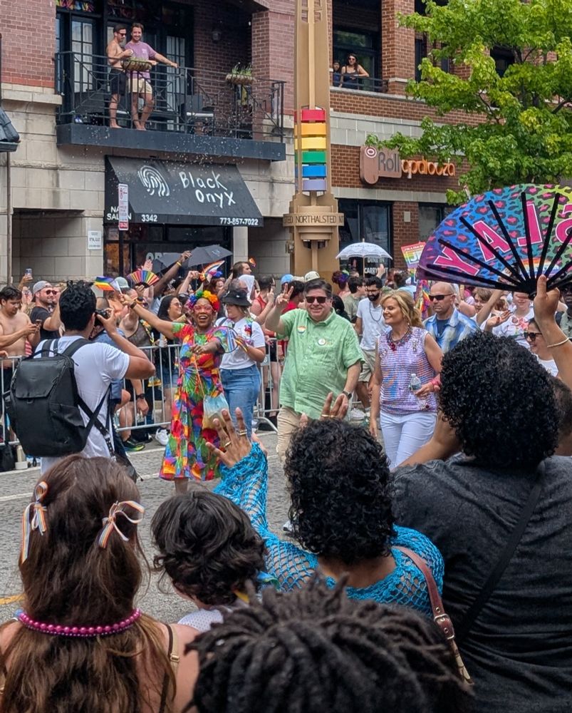Illinois Governor JB Pritzker walking at the Chicago Pride Parade