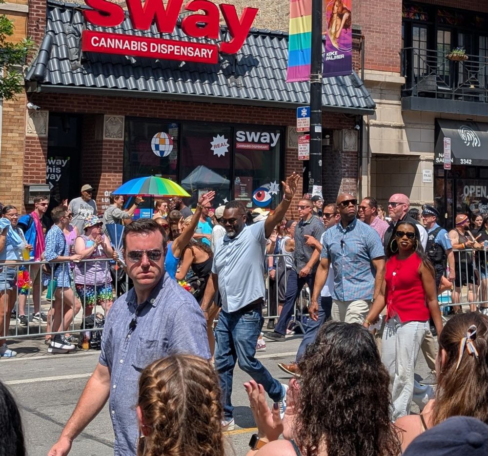Mayor Brandon Johnson at the Chicago Pride Parade