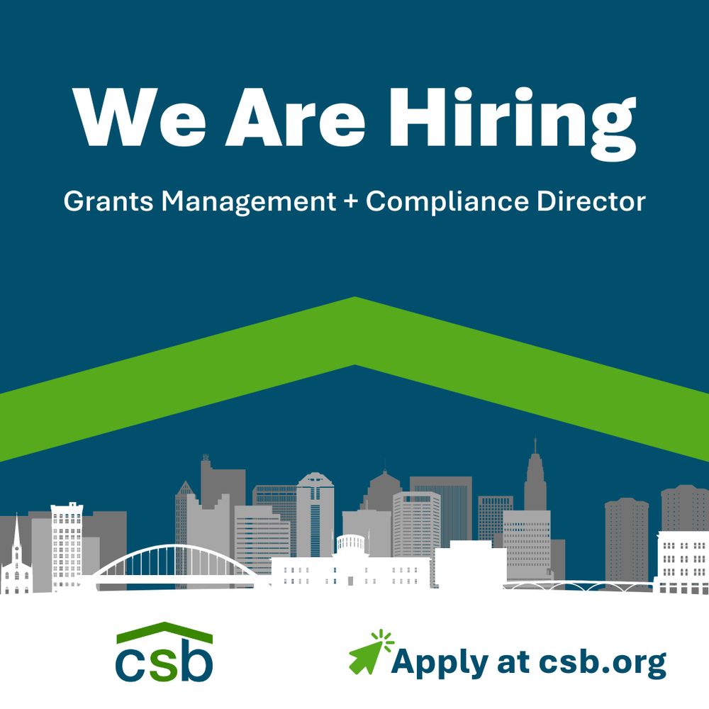 We Are Hiring: Grants Management + Compliance Director. Apply at csb.org