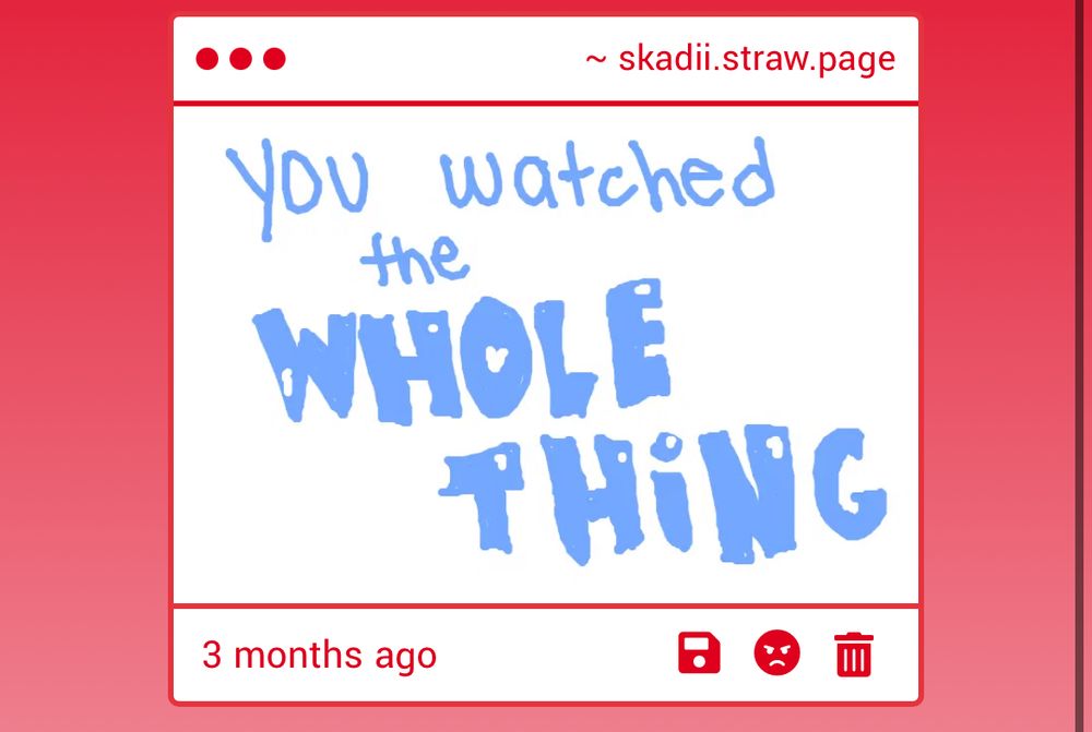 you watched the (bolded and caps) WHOLE THING