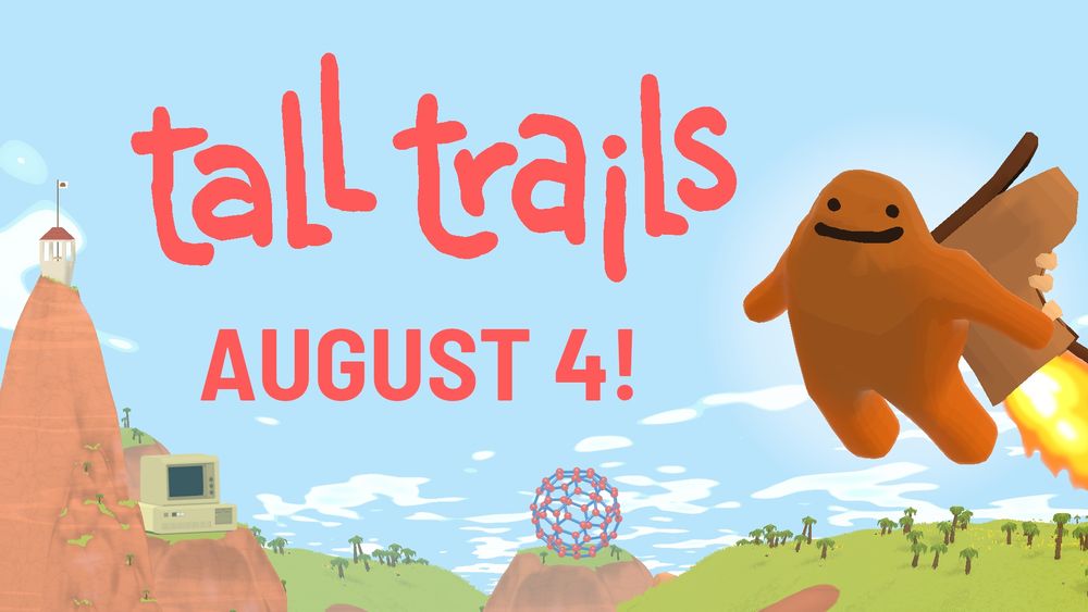 key art of tall trails showing the release date: august 4th!