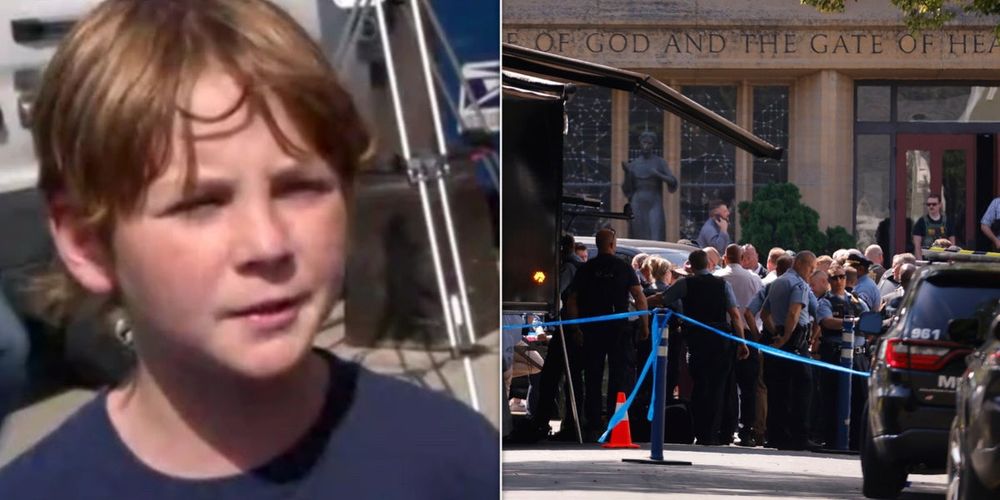 Weston Halsne, 10, said he “got gunpowder on my neck” and that his friend saved his life.