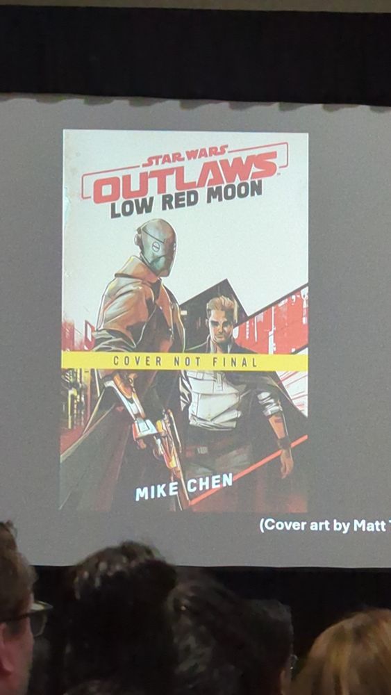 Cover of STAR WARS OUTLAWS: LOW RED MOON by Mike Chen, featuring a droid and a man