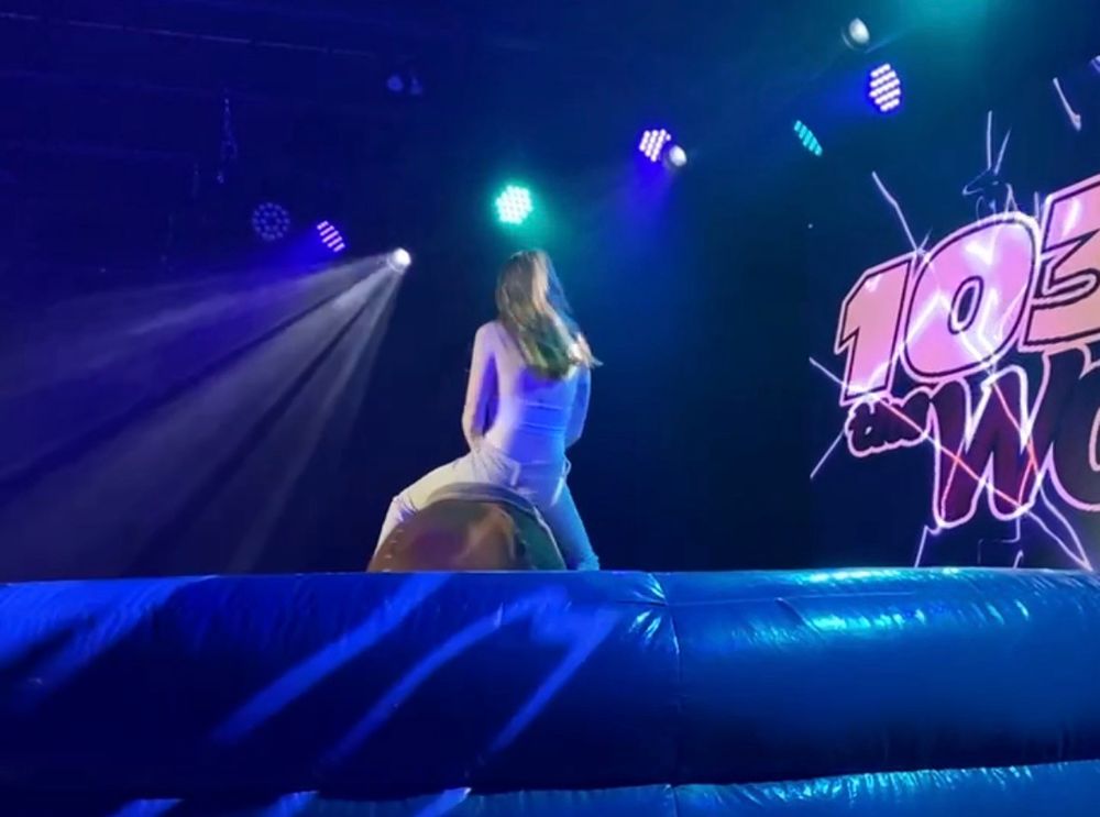 me riding a mechanical bull day after my mri