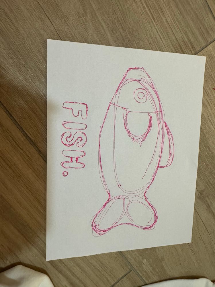 concept drawing for fish sweater