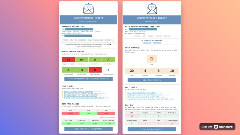 WebPerformance Report Week #26 is out! ✅
