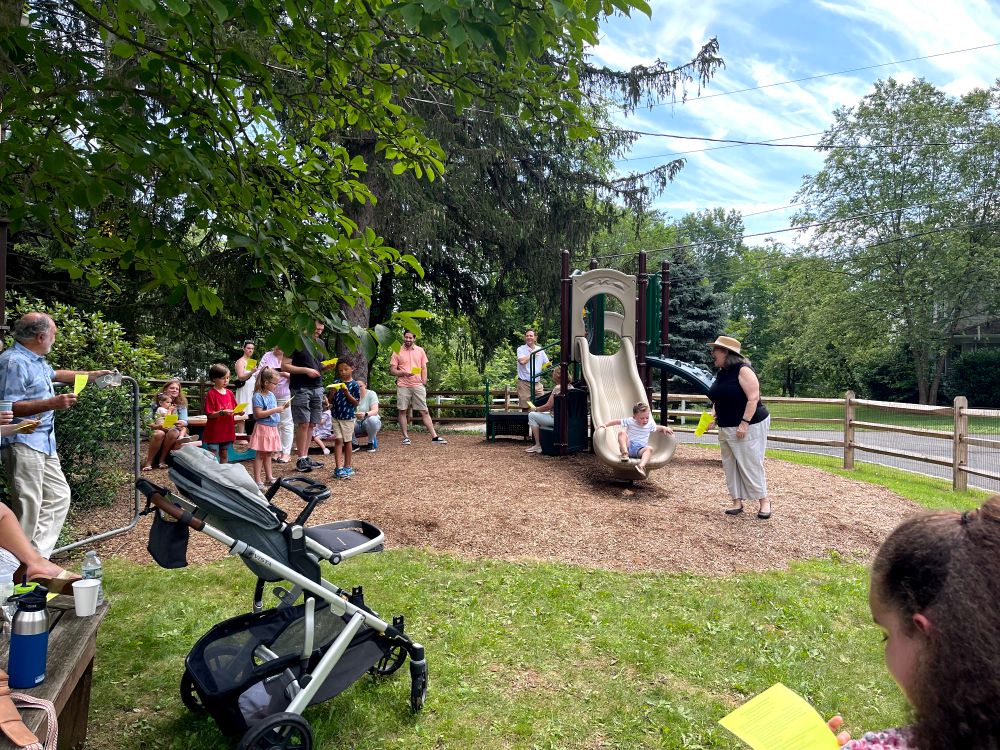 Children on a playground.