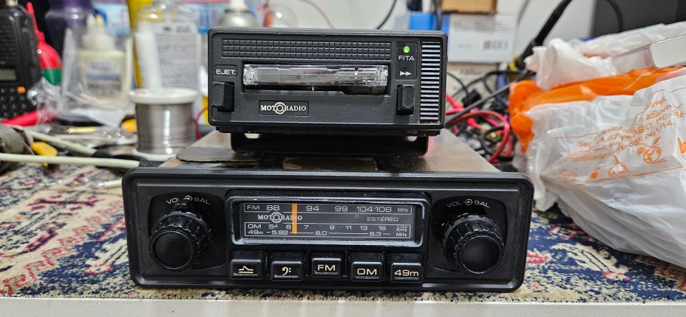 Motoradio radio with accessory tape player 