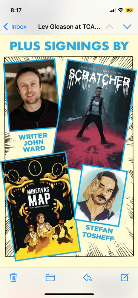 Lev Gleason new Friday promotion for TCAF. Legend and all-round nice guy John Ward will be signing alongside the secretively handsome Stefan Tosheff. 