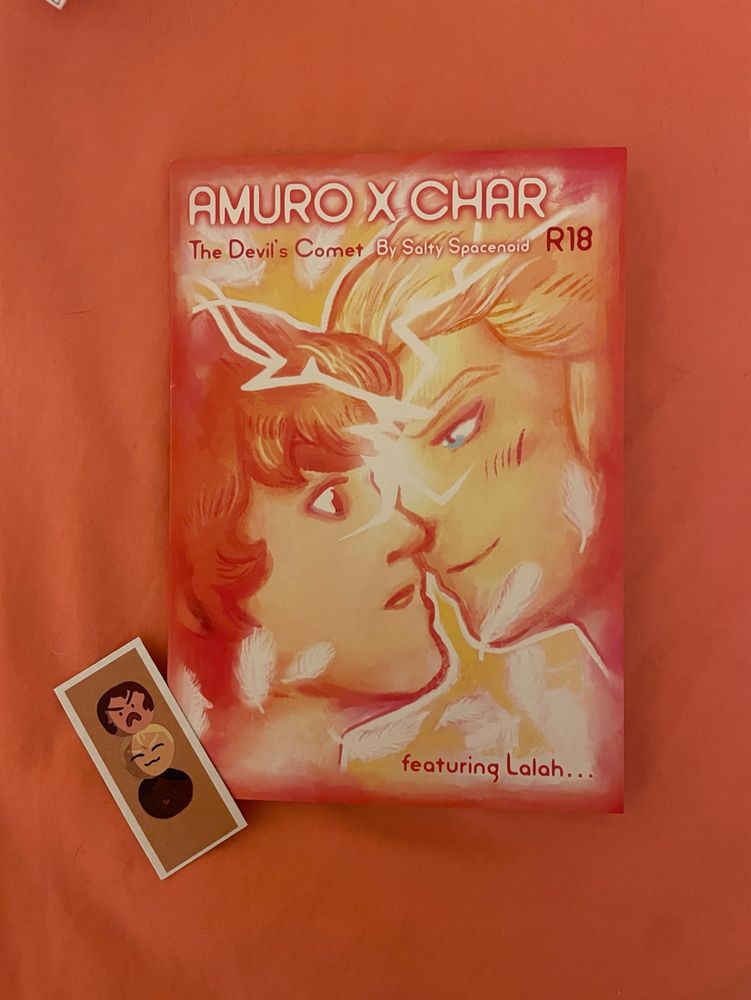 Salty Spacenoid’s The Devil’s Comet zine plus the cutest Lalah, Amuro, Char sticker 