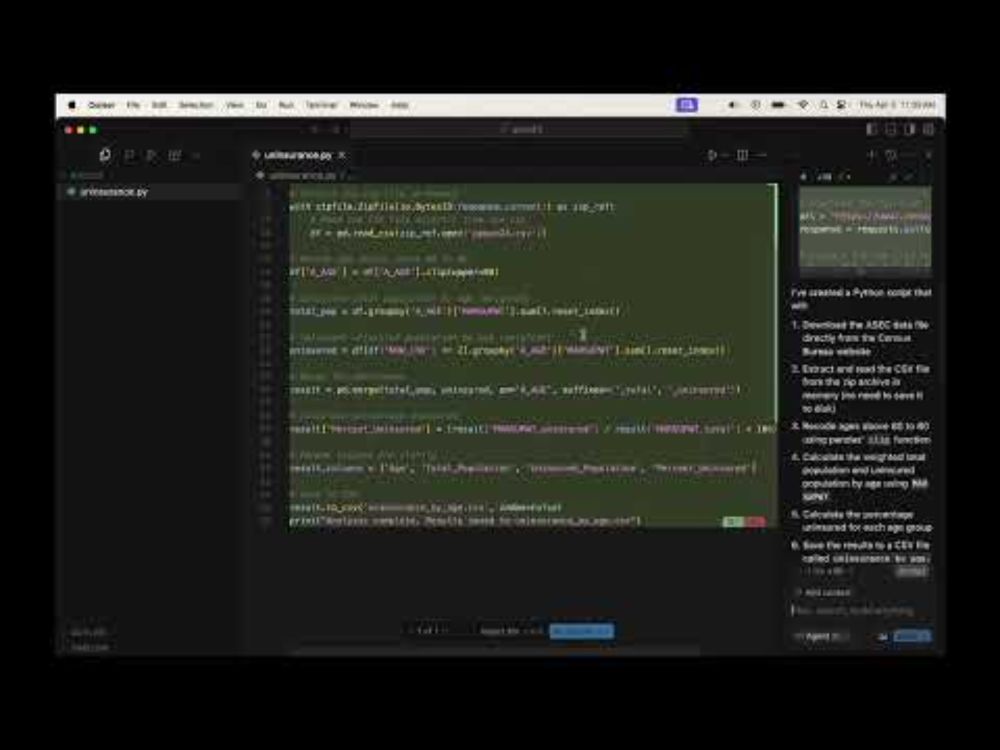 AI Coding Tutorial: Calculating Uninsurance Rate at Every Age