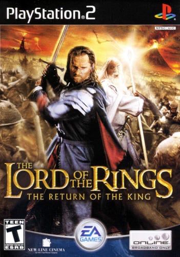 Aragorn and Gandalf on the cover for Lord of the Rings: The Return of the King video game on PlayStation