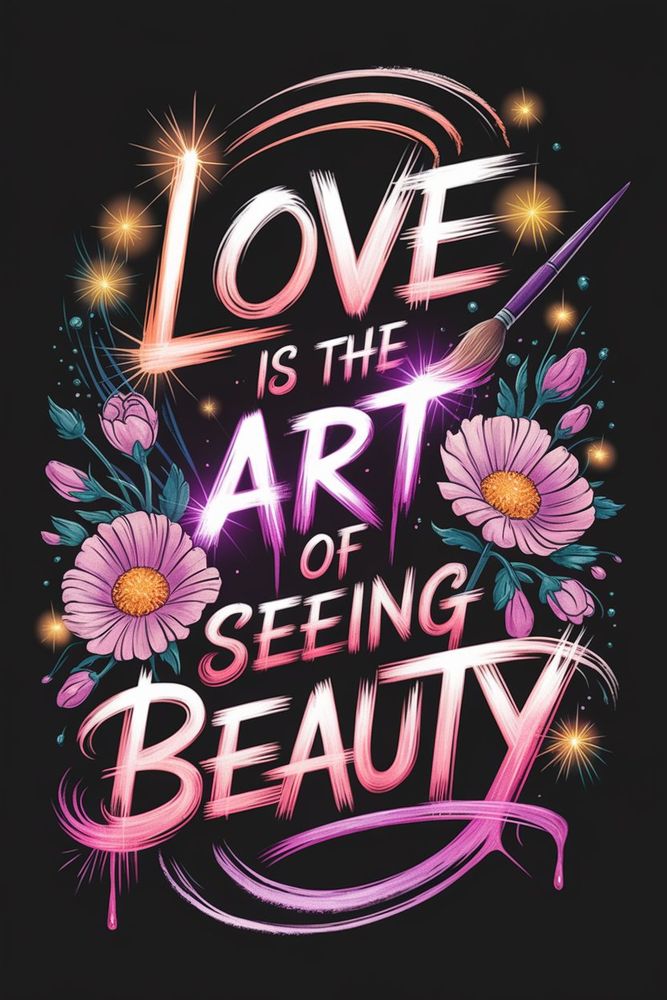 Love is the art of seeing beauty.