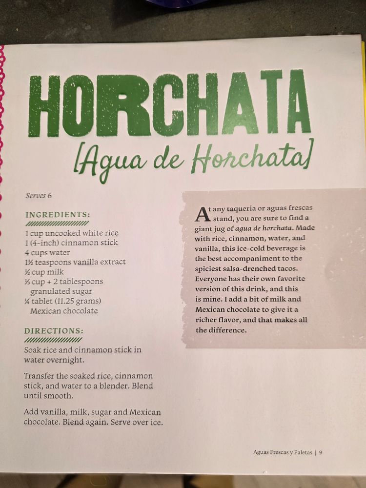 A horchata recipe 