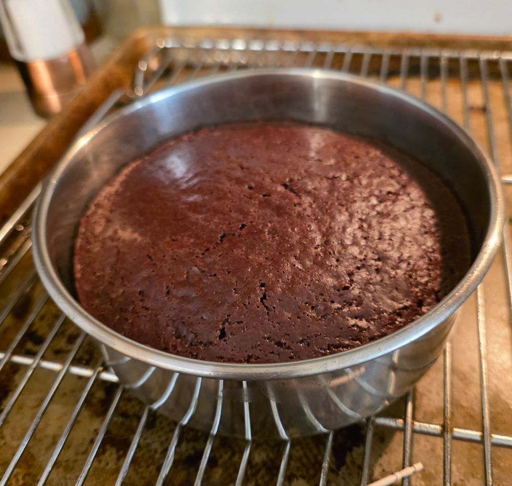 Cake out of the oven!