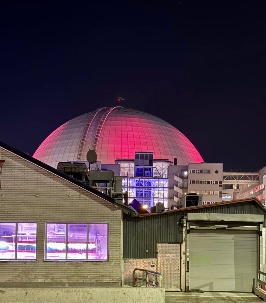 Globen, Stockholm at night