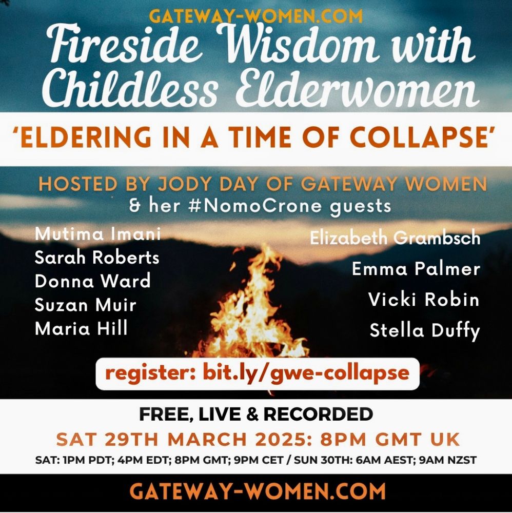 An advert for a Gateway Women event entitled ‘Eldering in a time of collapse’ this Saturday. 
