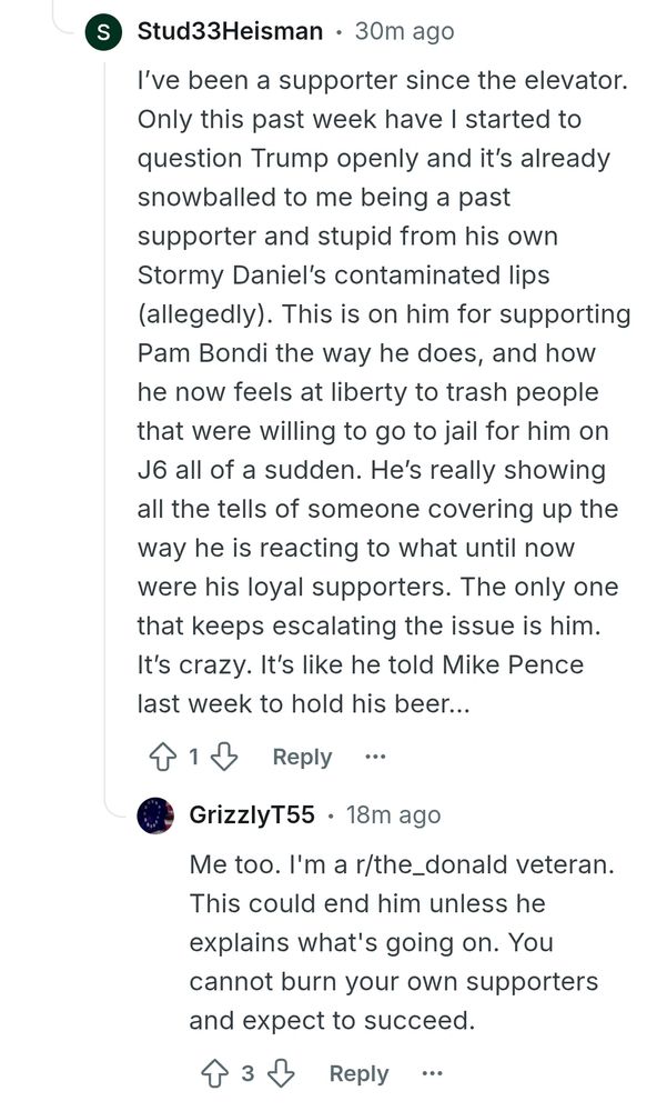 Screenshots from patriots.win