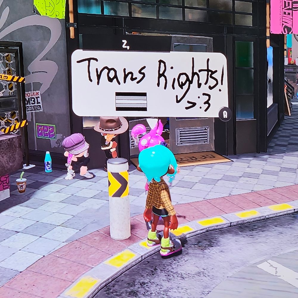 Trans rights sign