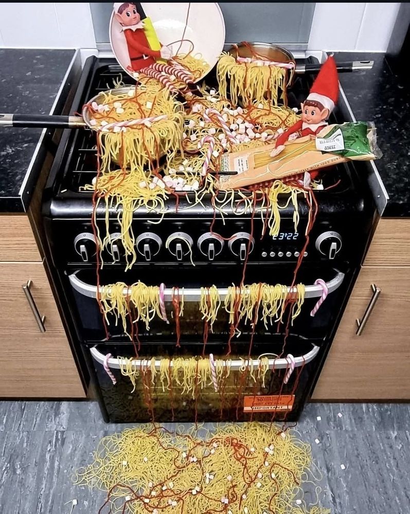 A big fuckin mess on a stove 