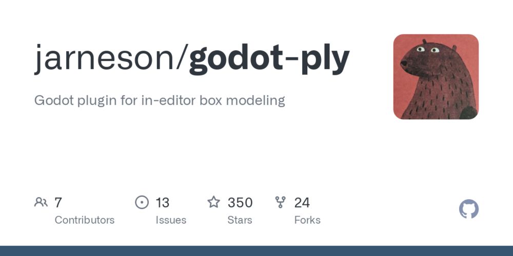 GitHub - jarneson/godot-ply: Godot plugin for in-editor box modeling