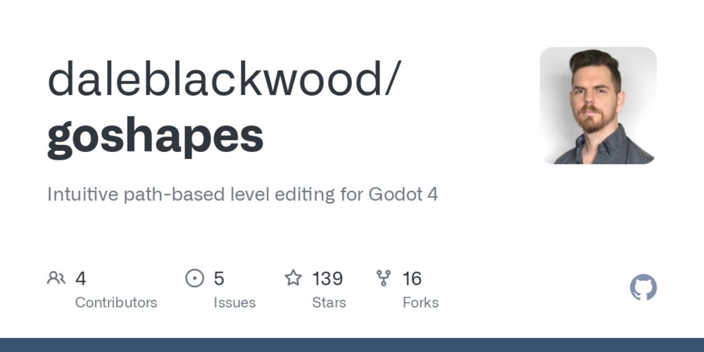 GitHub - daleblackwood/goshapes: Intuitive path-based level editing for Godot 4