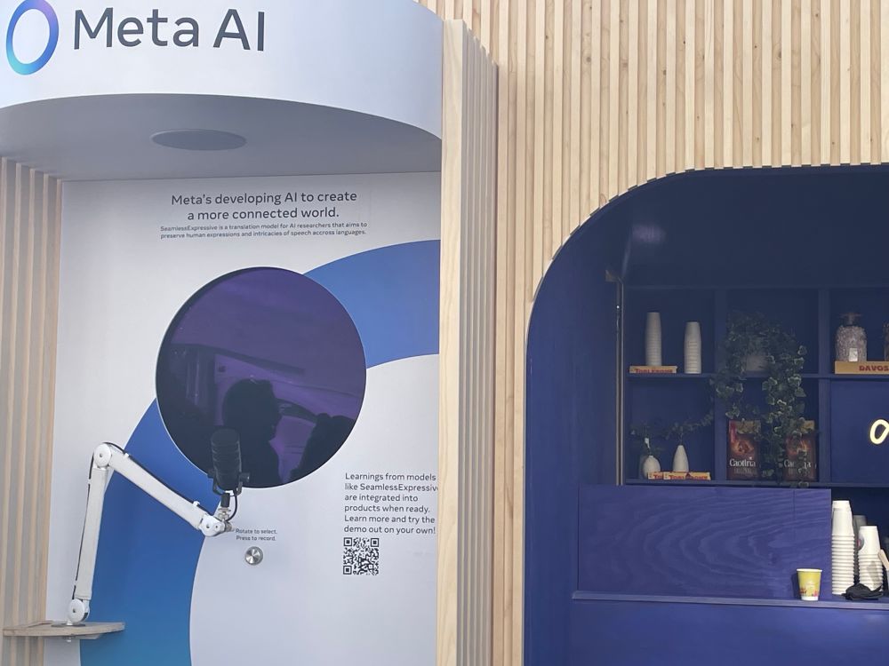 The Meta AI hub at Davos 