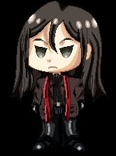 A pixelated chibi of Waver Velvet / Lord El Melloi II from the Fate franchise.