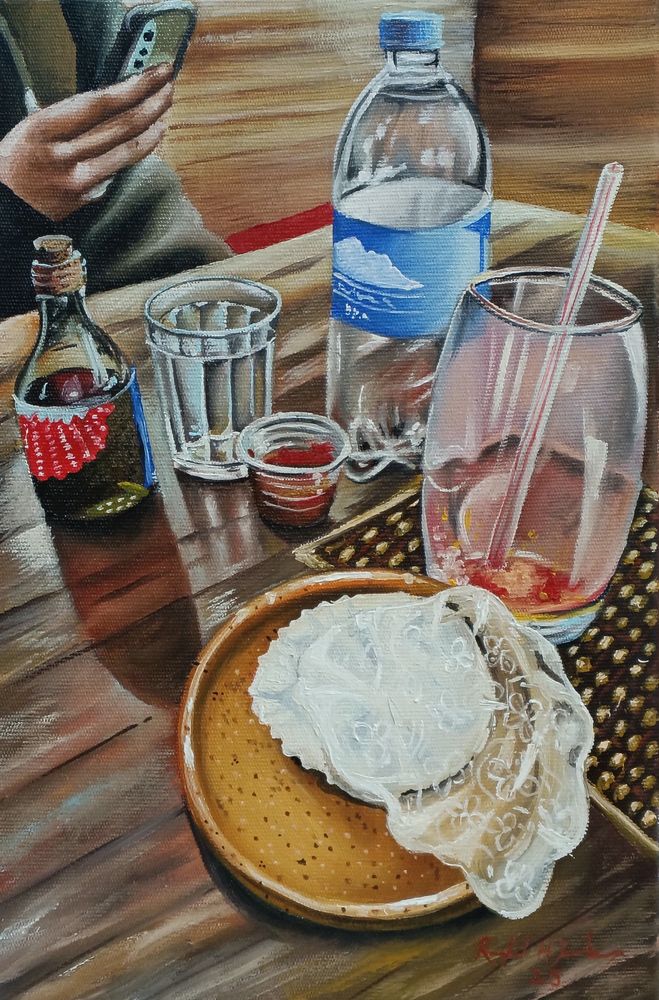 ZARABATANA 20cm x 30 cm, óleo sobre tela, 2025