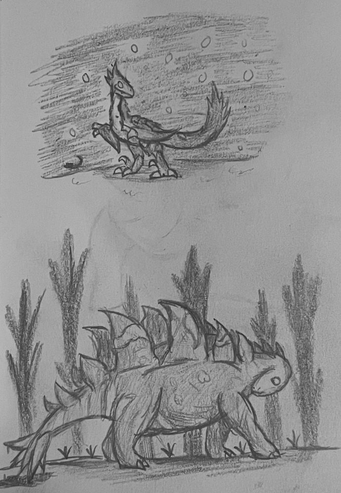 Troodon and Stegosaurus