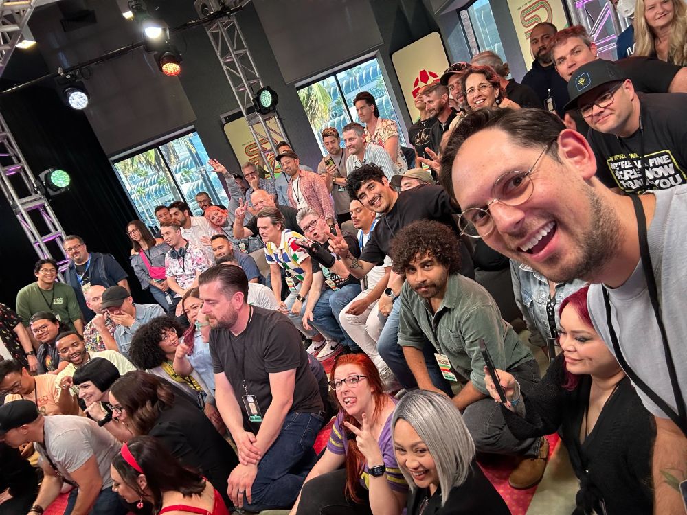 The IGN SDCC 2025 stage packed with all the workers that pulled off the show.